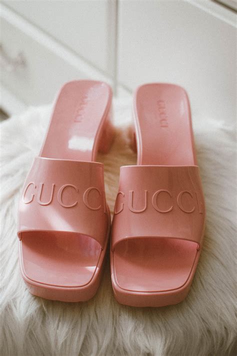 women's rubber slide sandal gucci